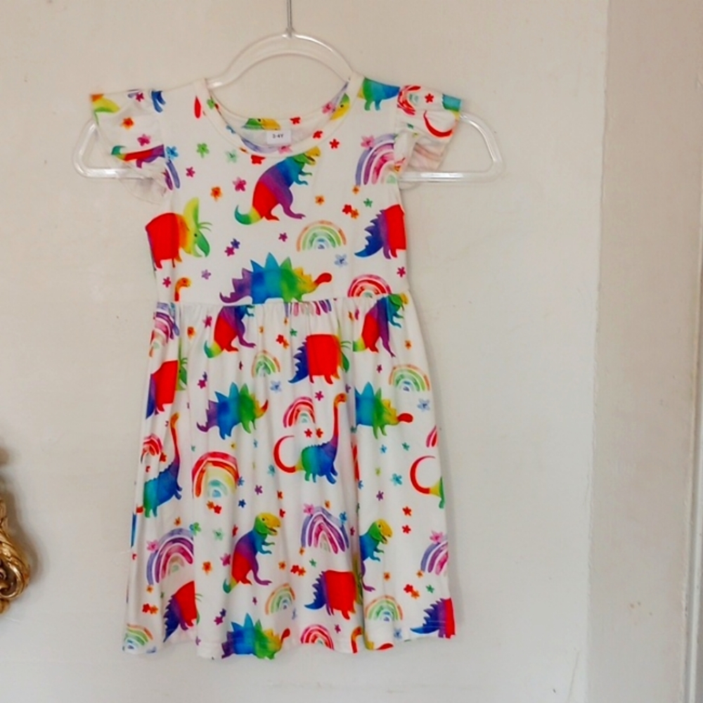 Dinosaur decorated dress